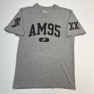 AUTHENTIC NIKE AM95 GYM GRAY T-SHIRT SIZE MEDIUM‎